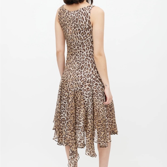 Dolce & Gabbana Brown Silk Printed Cowl Dress. - Picture 6 of 6